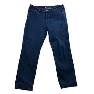 Levi's Womens Jeans Size 14S Mid Rise Skinny Leg Blue Dark Denim Casual Ankle